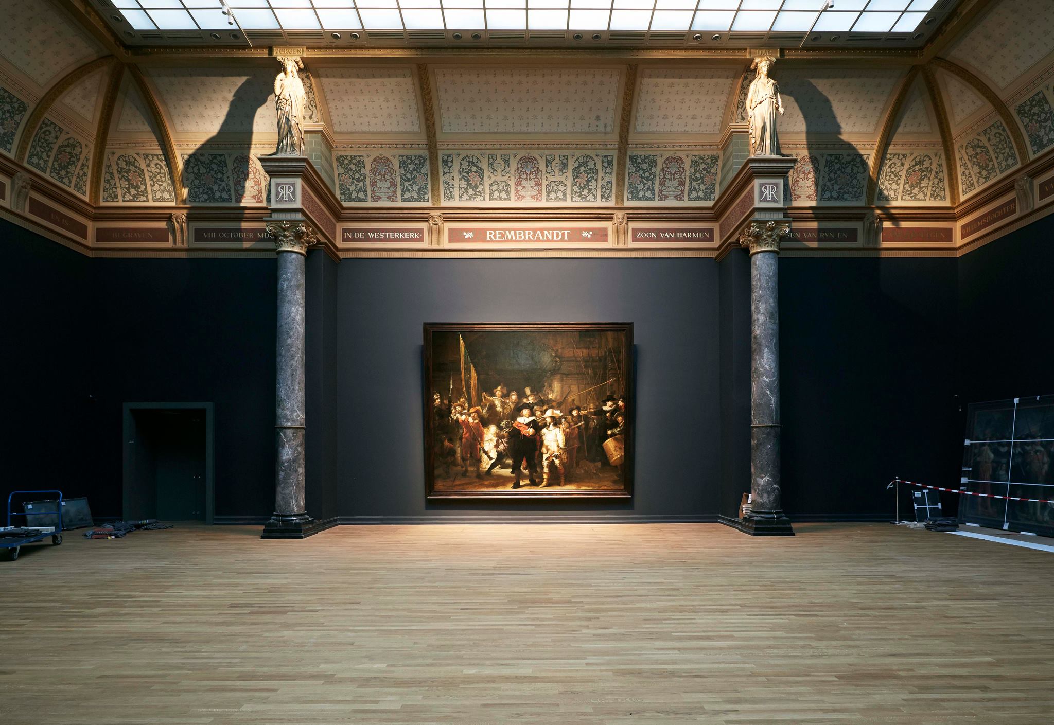 The Nachtwacht by Rembrandt in the new Rijksmuseum Amsterdam